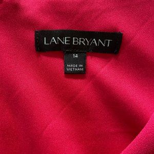 Lane Bryant Pink Fuchsia Cold Shoulder Bell Sleeve